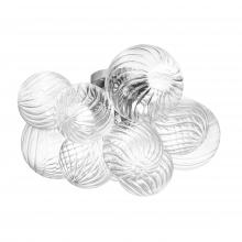 Dainolite CLZ-143FH-PC - 3 Light Halogen Flush Mount Polished Chrome with Clear Spiral Glass