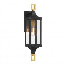 Savoy House Canada 5-275-144 - Glendale 1-Light Outdoor Wall Lantern in Matte Black and Weathered Brushed Brass