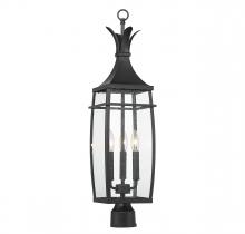 Savoy House Canada 5-769-BK - Montpelier 3-Light Outdoor Post Lantern in Matte Black