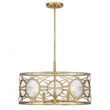 Savoy House Canada 6-5065-5-322 - Balfour 5-Light Convertible Semi-Flush or Pendant in Warm Brass
