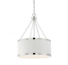 Savoy House Canada 7-188-6-172 - Delphi 6-Light Pendant in White with Polished Nickel Acccents