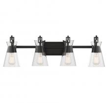 Savoy House Canada 8-1830-4-BK - Lakewood 4-Light Bathroom Vanity Light in Matte Black