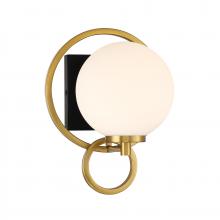 Savoy House Canada 9-6180-1-143 - Alhambra 1-Light Wall Sconce in Matte Black with Warm Brass