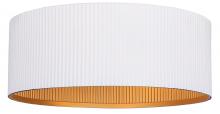 Canarm IFM1119A14WHG - REXTON, MWH + GD Color, 2 Lt Flush Mount, 60W Type A, 13.875&#34; W x 5.125&#34; H, Easy Connect Inc