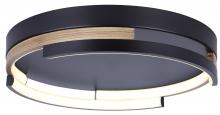 Canarm LFM283A15BKB - AZRIA, MBK + Brushed Brown Color, 15&#34; LED Flush Mount, Silicone , 24.5W LED (Int.), Dimm., 1000 