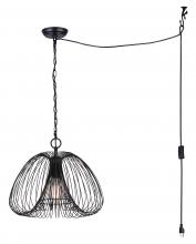 Canarm IPL2112B01BK - STOCKHOLM, MBK Color, 1 Lt Cord Pendant, 60W Type A