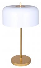Canarm ITL2098B23GDW - MILLI, Glossy WH + PGD Color, 1 Lt Table Lamp, 60W Type A, On-Off on Cord, 13&#34; W x 23&#34; H