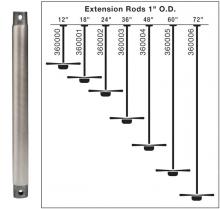 Kichler 360000SBK - Fan Down Rod 12 Inch