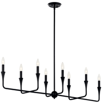 Kichler 52693BK - Alvaro 45.5 Inch 8 Light Linear Chandelier in Black