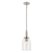 Kichler 52725NI - Madden 15 Inch 1 Light Mini Pendant with Clear Glass in Brushed Nickel