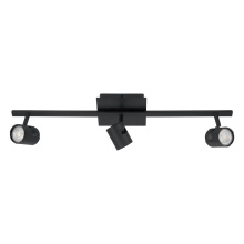 Eglo Canada 203397A - 3 LT Fixed Track Light w/ Black Finish & Black Adjustable Lamp Heads