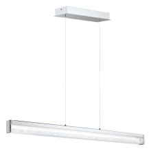 Eglo Canada 203794A - 1 LT LED Linear Pendant w/ Chrome Finish & Clear Glass Shade w/ Clear Glass Stones