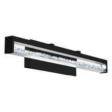 Eglo Canada 204257A - 1 LT Integrated LED Bath/Vanity Light w/ Black Finish & Clear Glass w/ Clear Stones