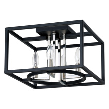 Eglo Canada 204602A - 4 LT Open Frame Ceiling Light w/ Matte Black & Chrome Finish