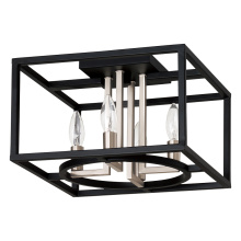 Eglo Canada 204605A - 4 LT Open Frame Ceiling Light w/ a Matte Black & Brushed Nickel Finish