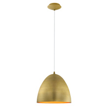 Eglo Canada 204674A - 1 LT Pendant w/ Brushed Gold Finish & Brushed Gold Dome Metal Shade