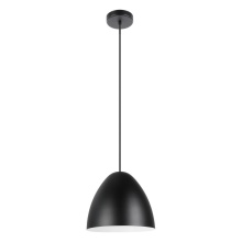 Eglo Canada 205419A - 1 LT Pendant w/ Black Finish & Black & White Shade