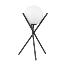 Eglo Canada 39593A - 1 LT Table Lamp w/ Matte Black Finish & White Sphere Shade