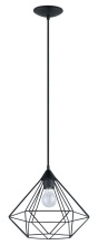 Eglo Canada 94188A - 1 LT Open Frame Geometric Pendant w/ a Matte Black Finish