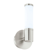 Eglo Canada 95143A - 1 LT Integrated LED Bath/Vanity Light w/ Satin Nickel Finish & White Glass Shade