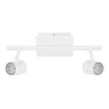 Eglo Canada 97507A - 2 LT Fixed Track Light w/ White Finish & White Adjustable Lamp Heads