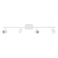 Eglo Canada 97509A - 4 LT Fixed Track Light w/ White Finish & White Adjustable Lamp Heads