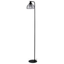Eglo Canada 98387A - 1 LT Floor Lamp w/ Black Finish & Metallic Smoked Glass Shade