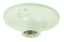Plastic Keyless 1 Light Socket Lamp Holder in White 902991R Chateau Lighting